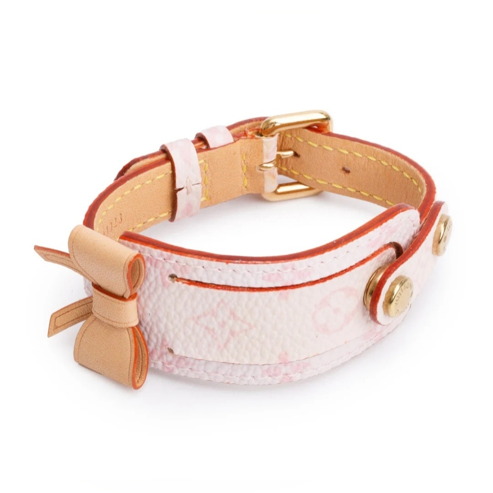 Louis Vuitton Pink Monogram Bow Bracelet
